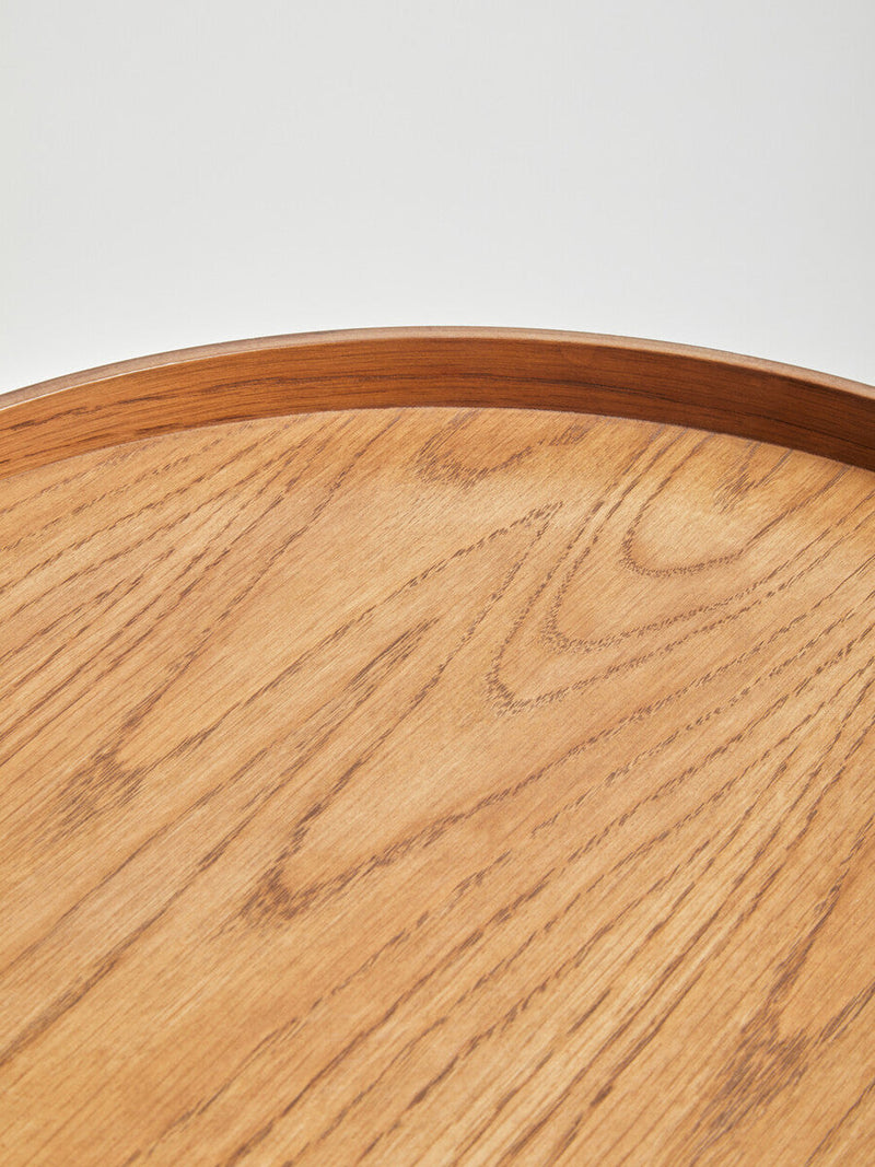 White Storage Round Side Table | Viborg