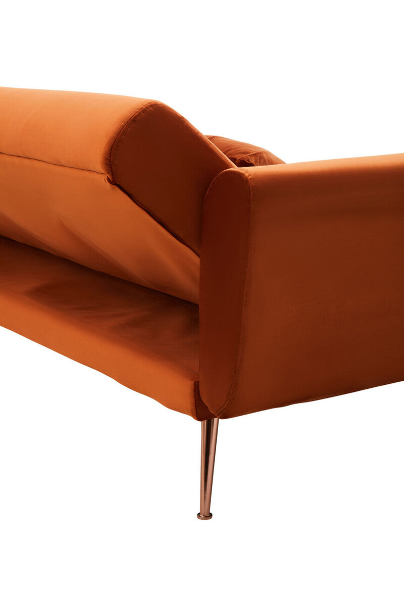 Burnt Orange Velvet Sofa Bed | Hatton