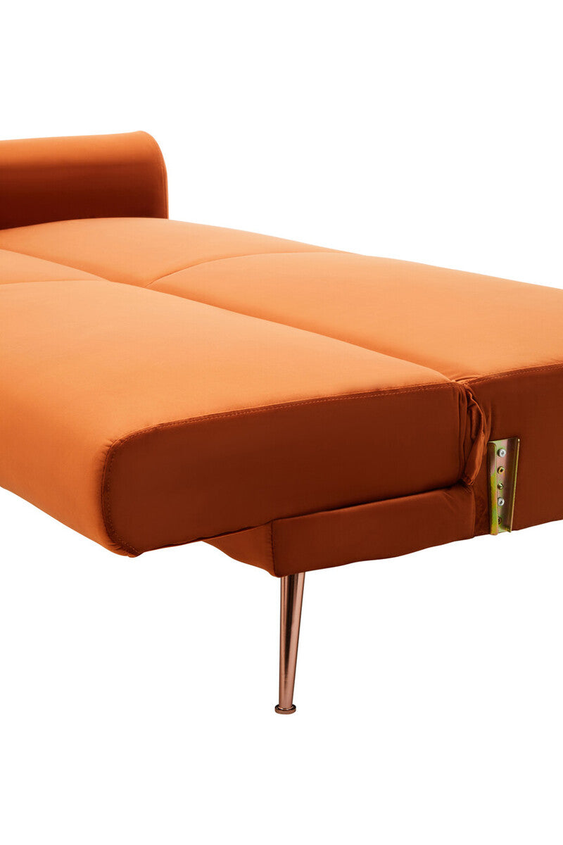 Burnt Orange Velvet Sofa Bed | Hatton