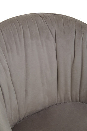 Mink Velvet Curved Dining Chair | Veneto