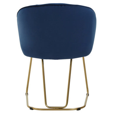 Midnight Velvet Curved Dining Chair | Veneto