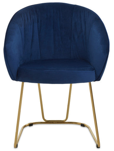 Midnight Velvet Curved Dining Chair | Veneto