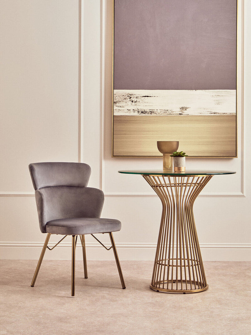 Grey Velvet Chair | Veneto