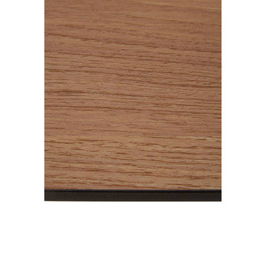 Natural Wood Effect Top Dining Table with Gold Hairpin Metal Base | Veneto