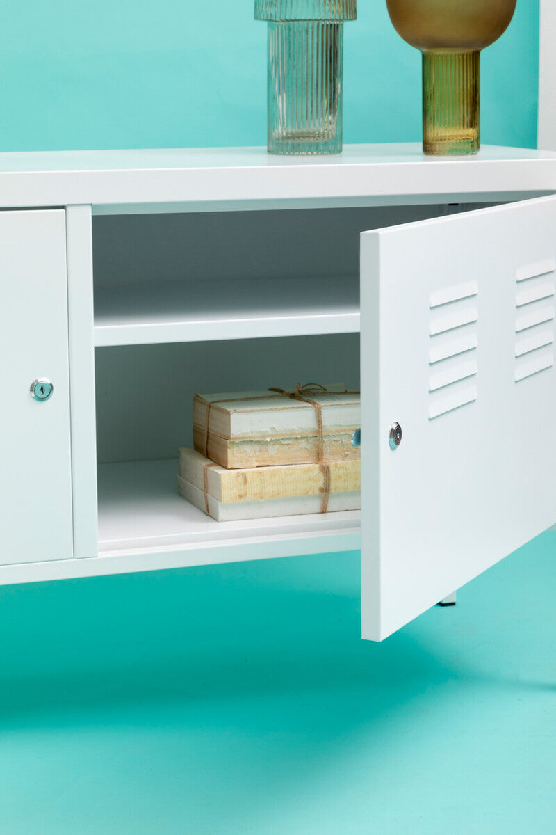 Two Door White Locker Cabinet | Academy