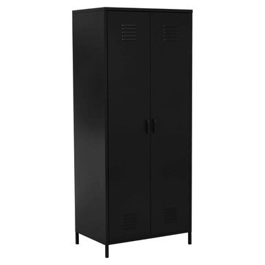 Black Two Door Locker Style Wardrobe | Academy