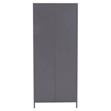 Grey Two Door Locker Style Wardrobe | Academy