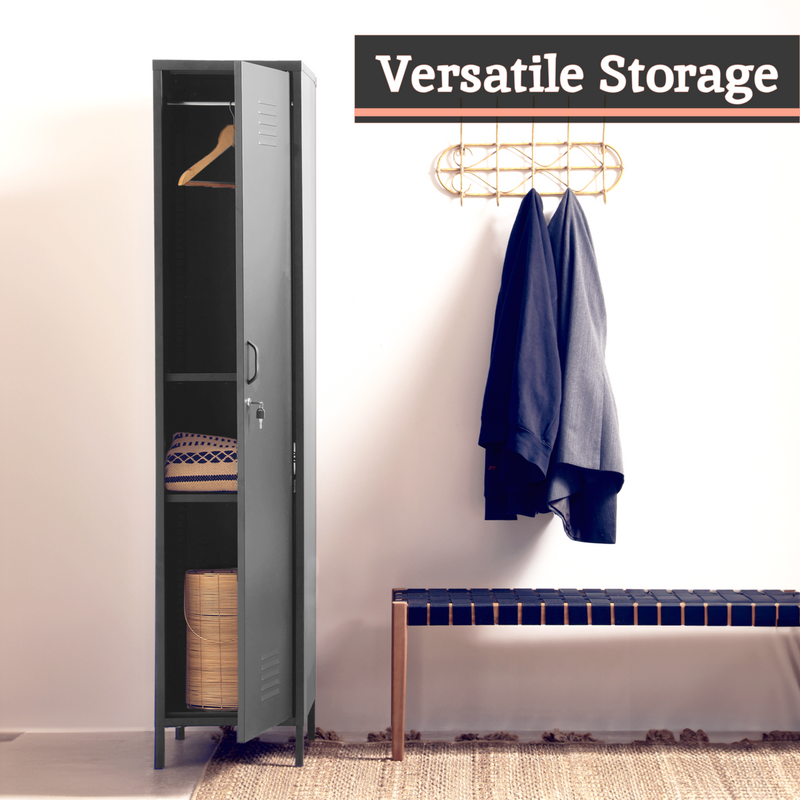 Grey Tall One Door Locker | Academy