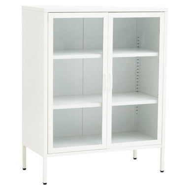 Two Door White Metal Cabinet | Acier