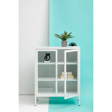 Two Door White Metal Cabinet | Acier