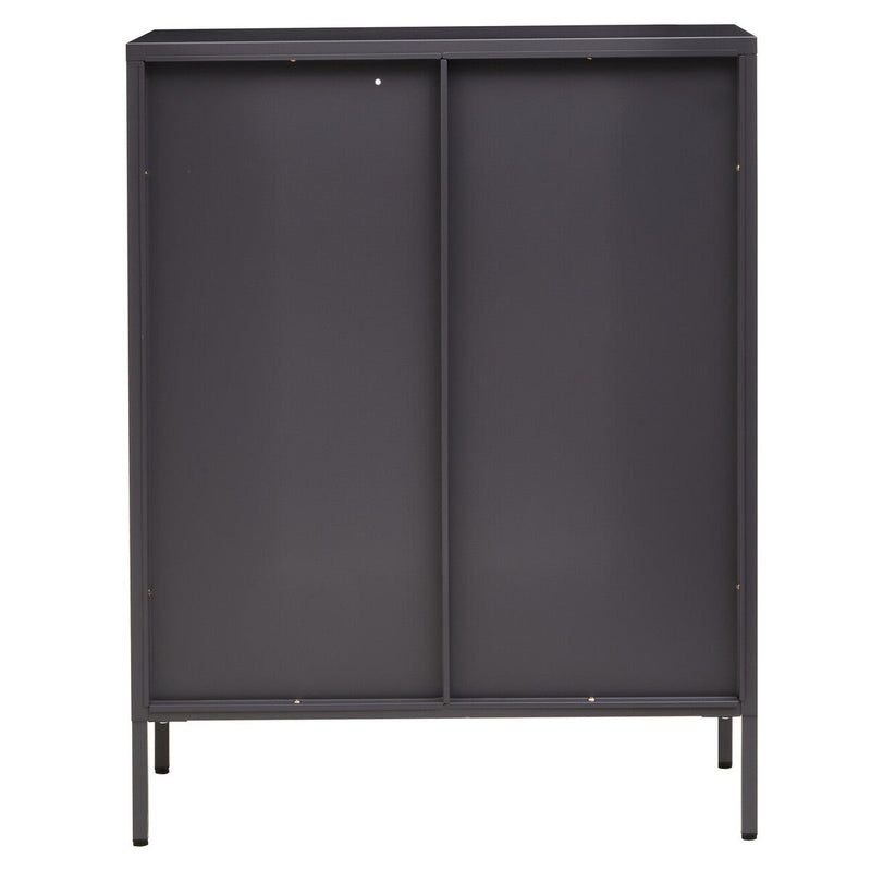 Two Door Grey Metal Cabinet | Acier