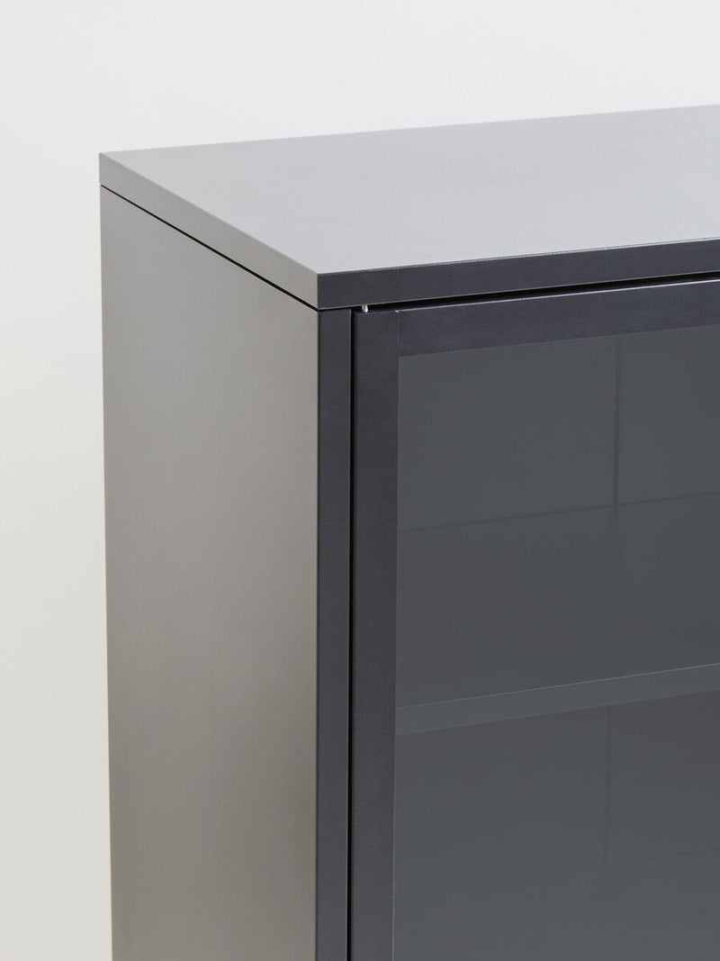 Two Door Grey Metal Cabinet | Acier