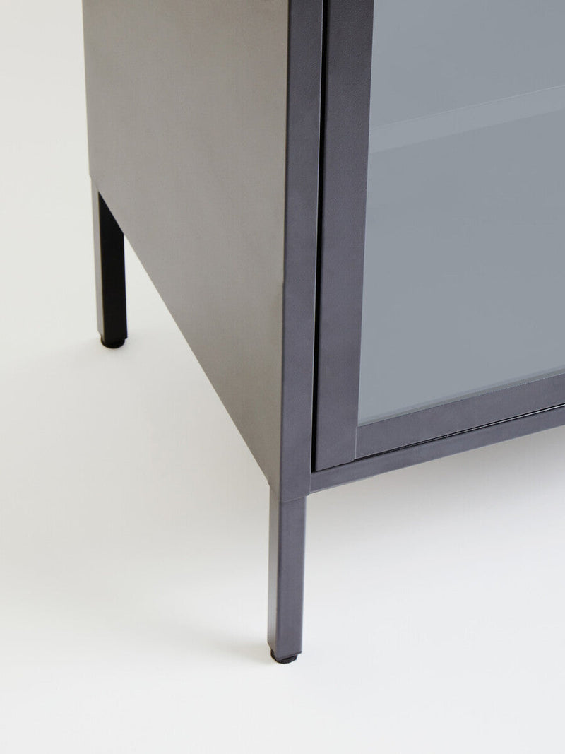 Two Door Grey Metal Cabinet | Acier