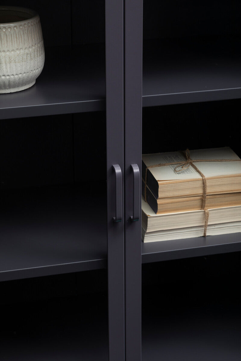 Two Door Grey Metal Cabinet | Acier