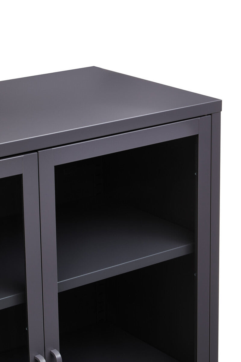 Two Door Grey Metal Cabinet | Acier