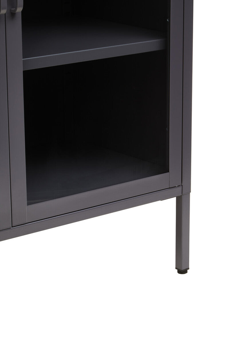 Two Door Grey Metal Cabinet | Acier