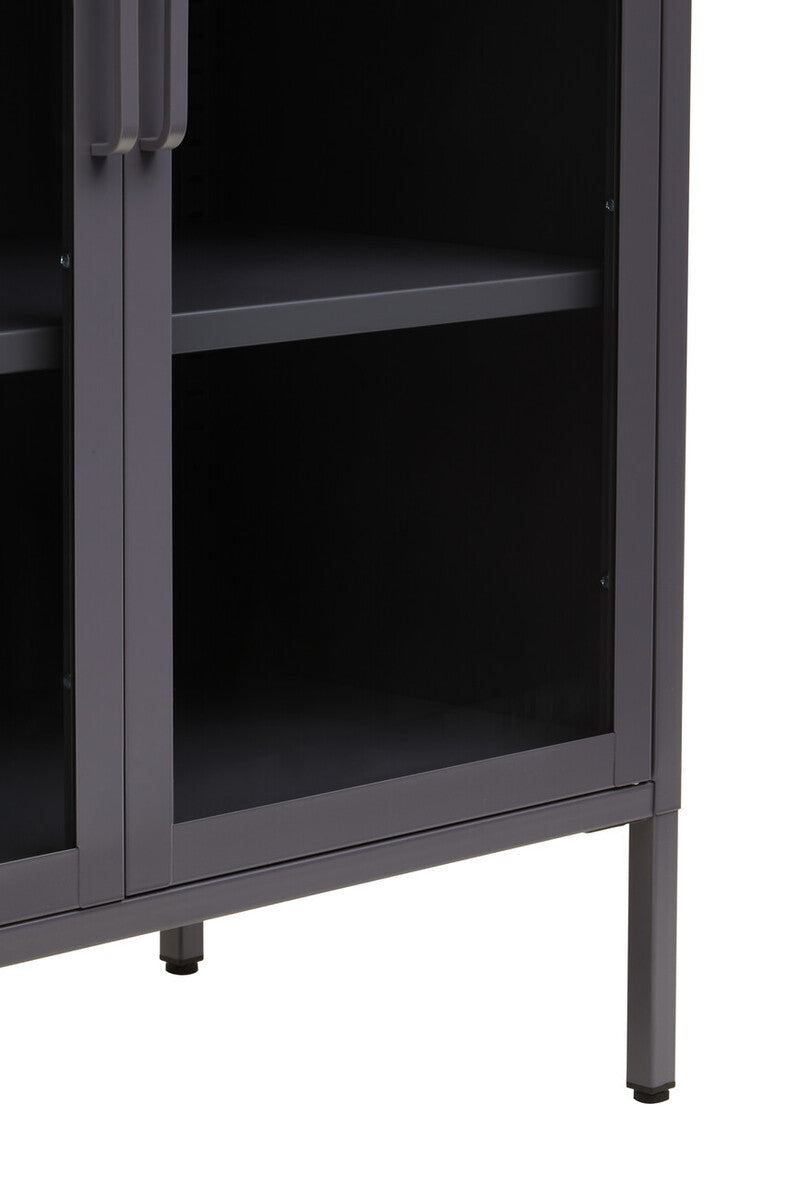 Two Door Grey Metal Cabinet | Acier