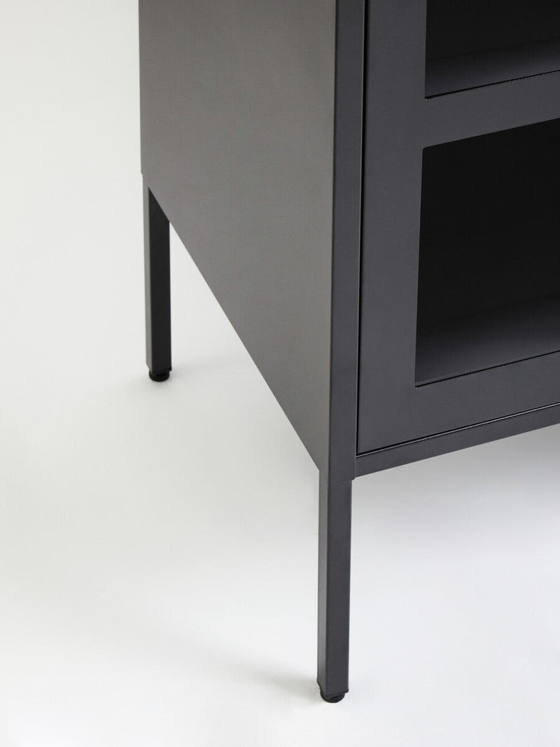 Three Door Grey Metal Sideboard | Acier