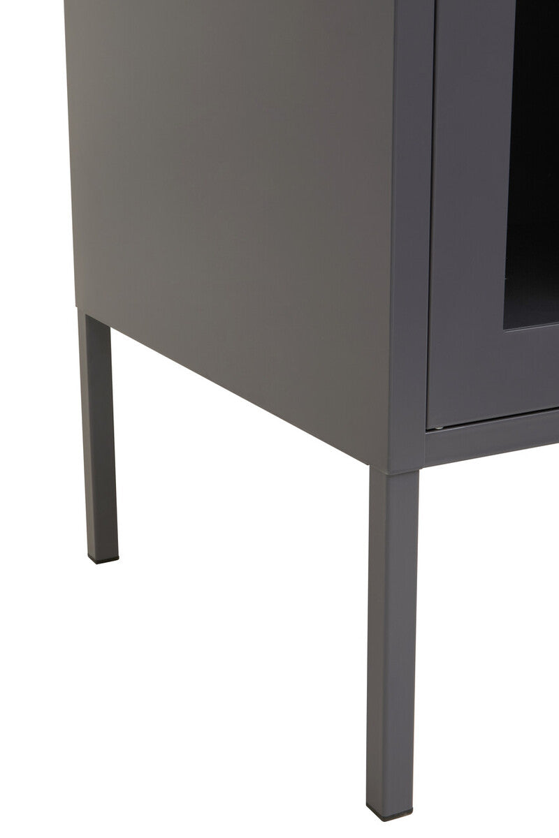 Three Door Grey Metal Sideboard | Acier