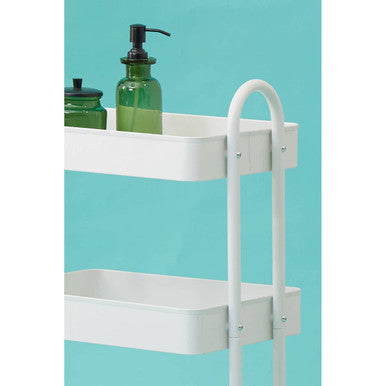 Three Tier White Metal Trolley | Acero
