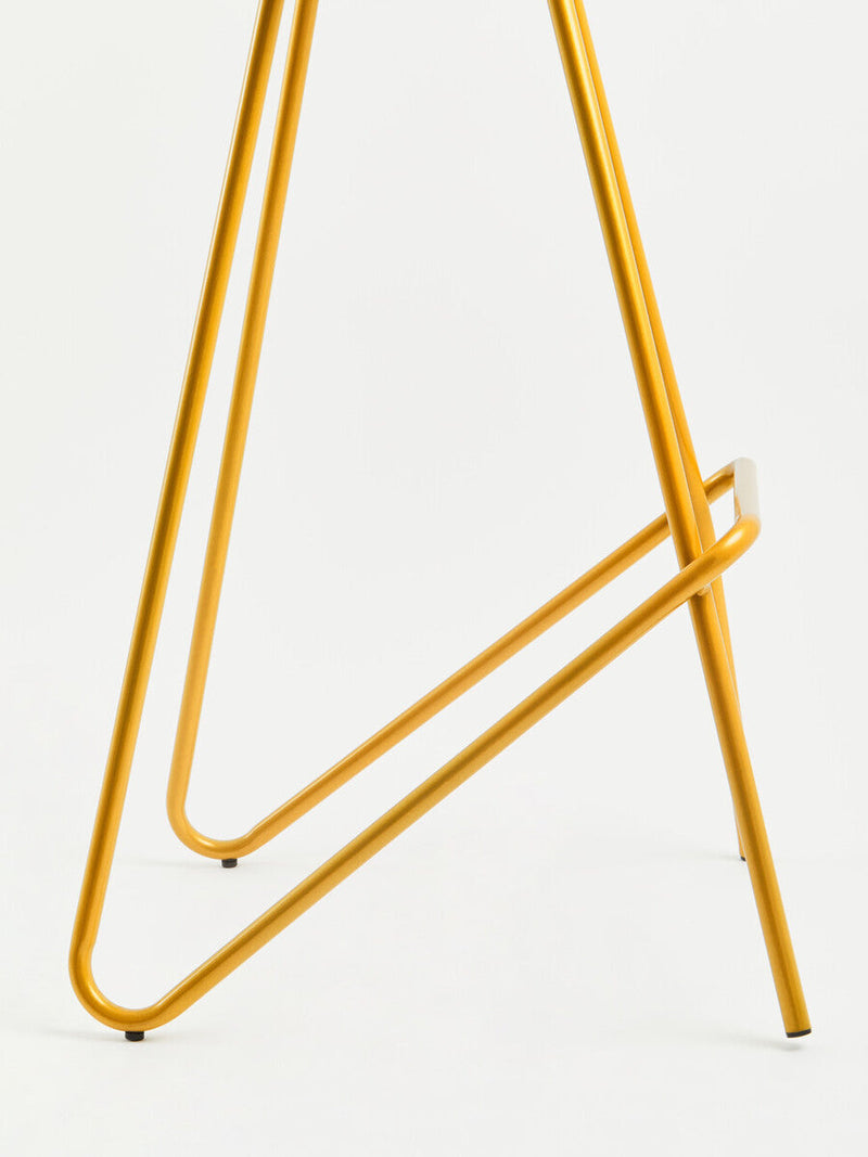 Elm Wood Bar Stool with Metal Legs | District