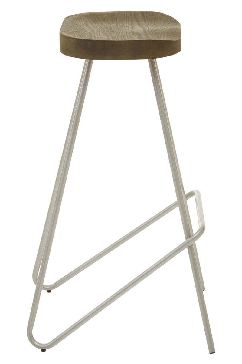 Silver Metal Frame Bar Stool | District