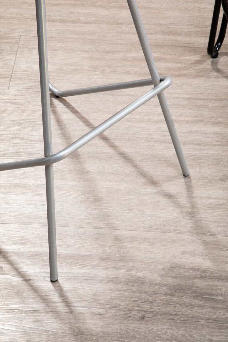 Silver Metal Frame Bar Stool | District