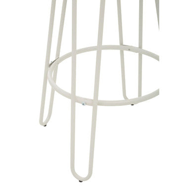 White Finish Metal Frame Bar Stool | District