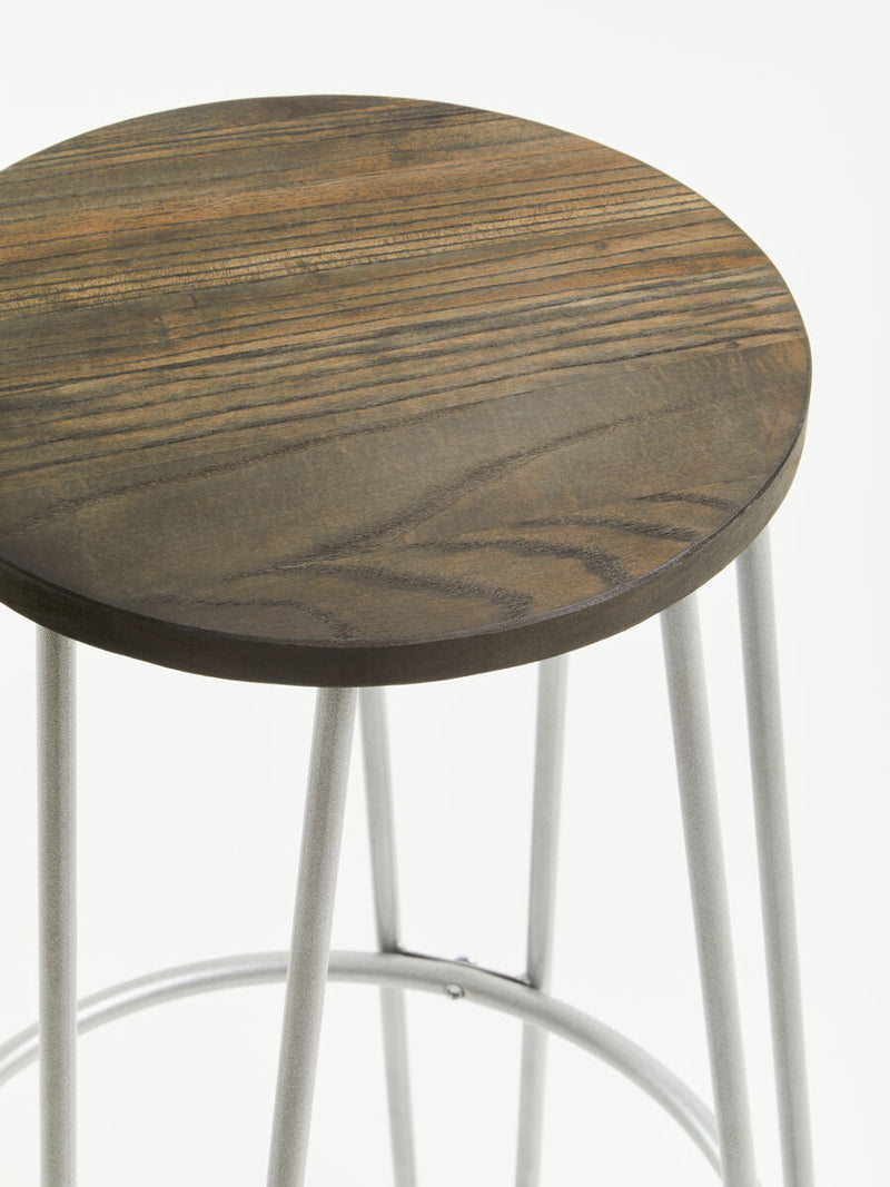 Barstool with Silver Metal Legs | District