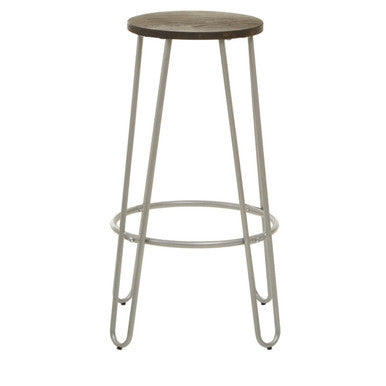 Barstool with Silver Metal Legs | District