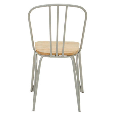 Grey Finish Metal Frame Dining Chair | District