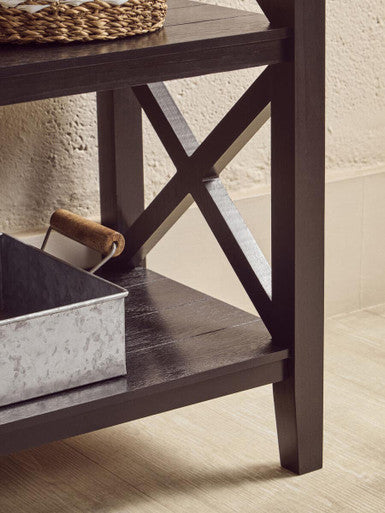 Two Shelf Black Bookcase | Heritage