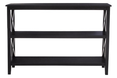 Two Shelf Large Black Bookcase | Heritage