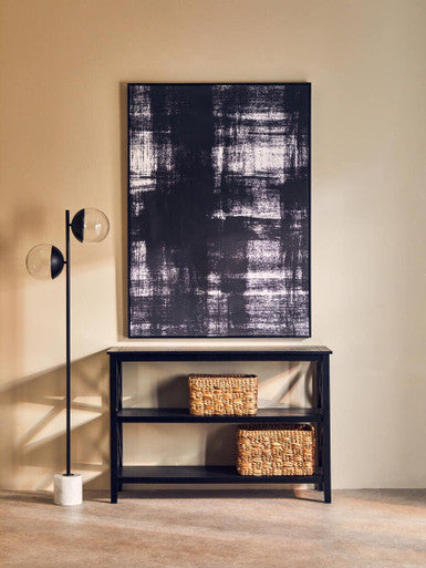 Two Shelf Large Black Bookcase | Heritage