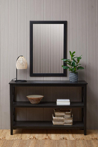 Two Shelf Large Black Bookcase | Heritage