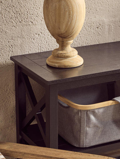 Two Shelf Large Black Bookcase | Heritage