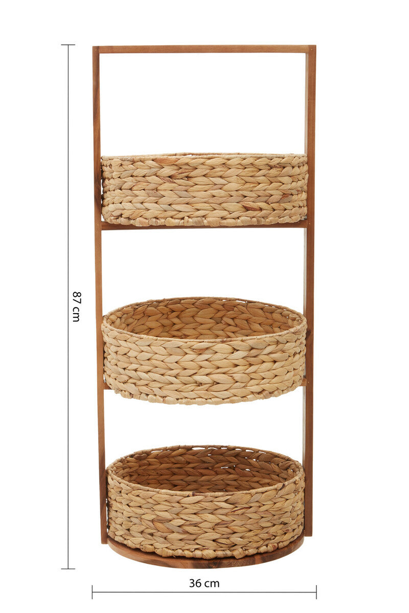 3 Tier Water Hyacinth Storage Caddy | Arles