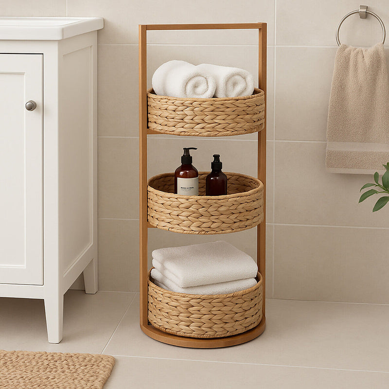 3 Tier Water Hyacinth Storage Caddy | Arles