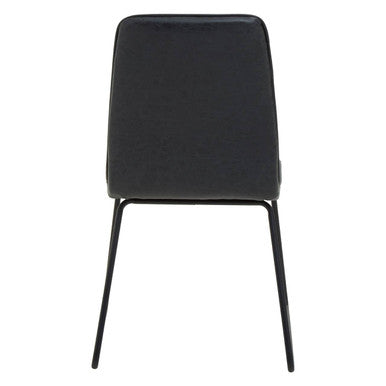 Black Leather Effect Chair | New Foundry