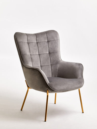 Grey Velvet Chair | Stockholm
