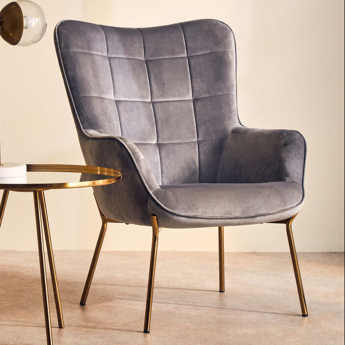 Grey Velvet Chair | Stockholm
