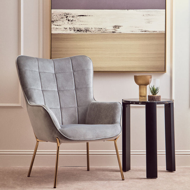 Grey Velvet Chair | Stockholm
