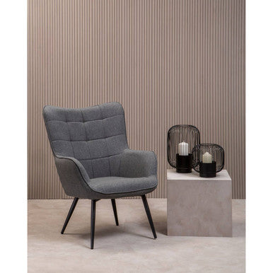 Grey Fabric Armchair | Stockholm