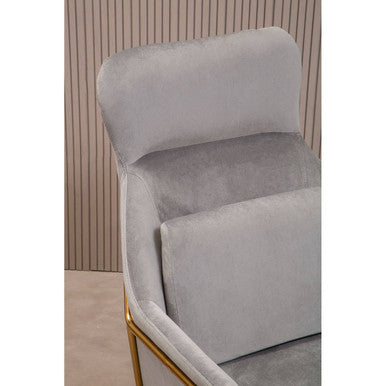Grey Velvet Armchair | Stockholm