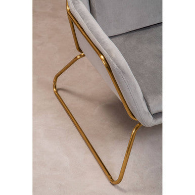 Grey Velvet Armchair | Stockholm