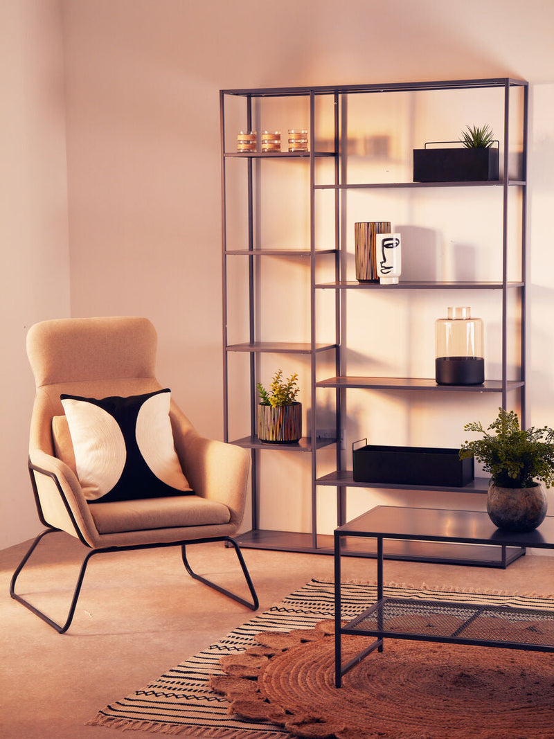 Natural Chair with Black Metal Frame | Stockholm