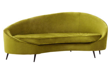 3 Seater Olive Velvet Sofa | Hasina