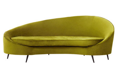 3 Seater Olive Velvet Sofa | Hasina