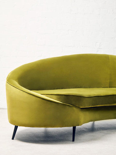 3 Seater Olive Velvet Sofa | Hasina