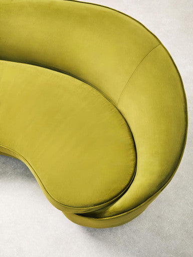 3 Seater Olive Velvet Sofa | Hasina
